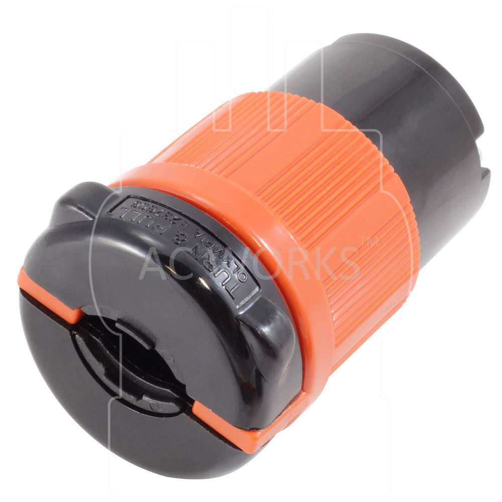 AC WORKS AC Connectors NEMA L6-20R 20 Amp 250-Volt 3-Prong Assembly Locking Female Connector ASL620R