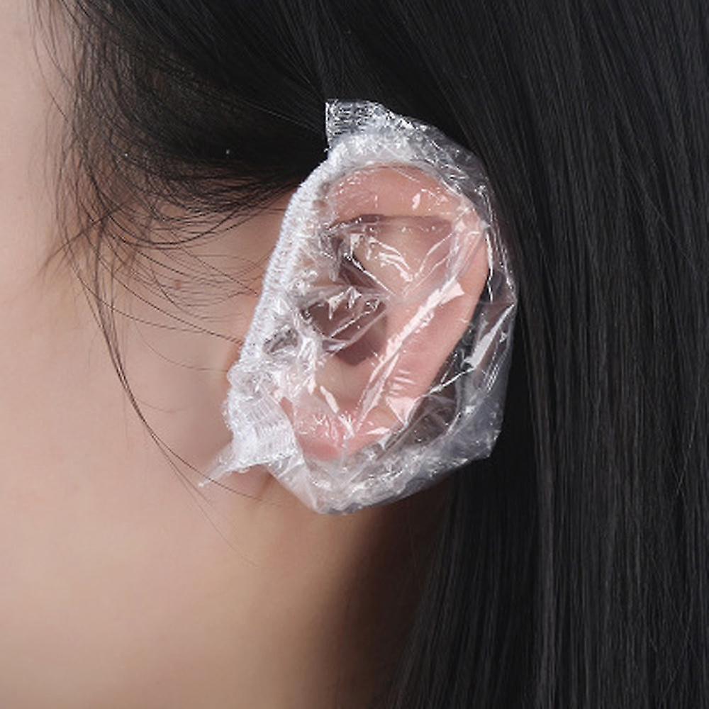 100pcs Disposable Ear Cover Waterproof Ear Protector For Hair Dyeing Bath Shower Earmuffs Caps Hairdressers Barber Accessories