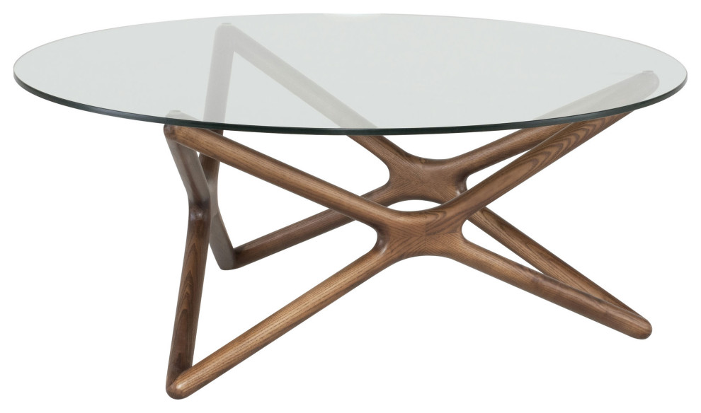 Star Walnut Wood Coffee Table  HGEM821   Midcentury   Coffee Tables   by Kolibri Decor  Houzz