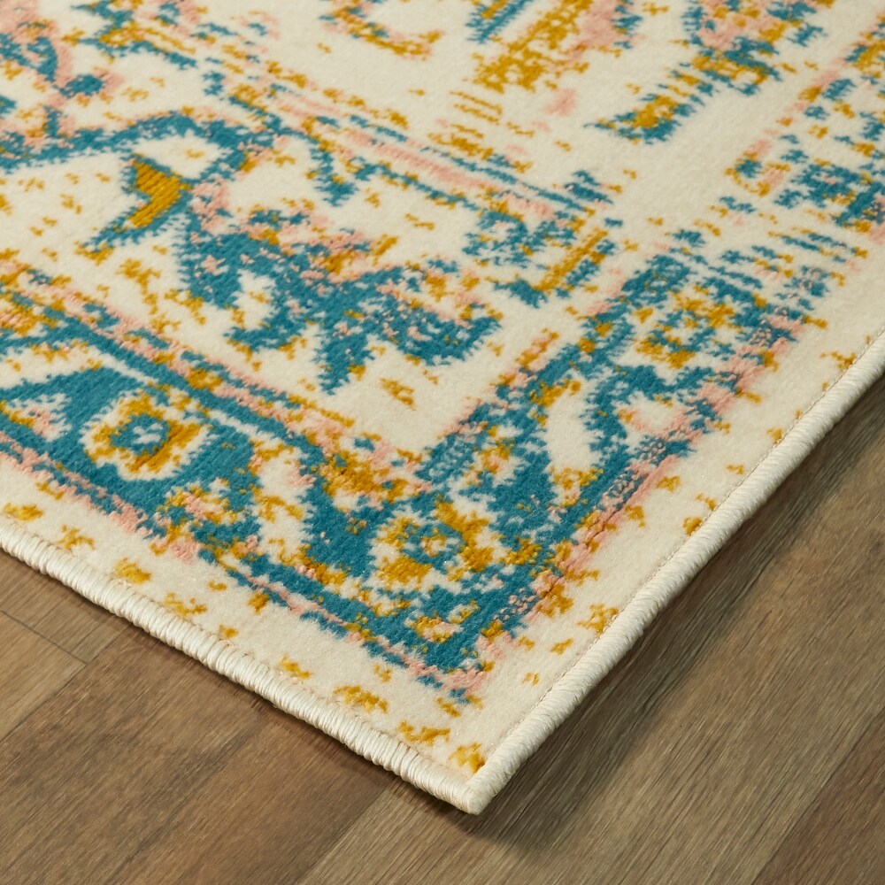 Derya Bohemian Medallion Indoor/ Outdoor Area Rug