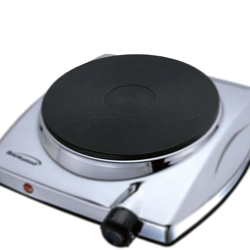 Brentwood Electric 1000W Single Hotplate in Chrome