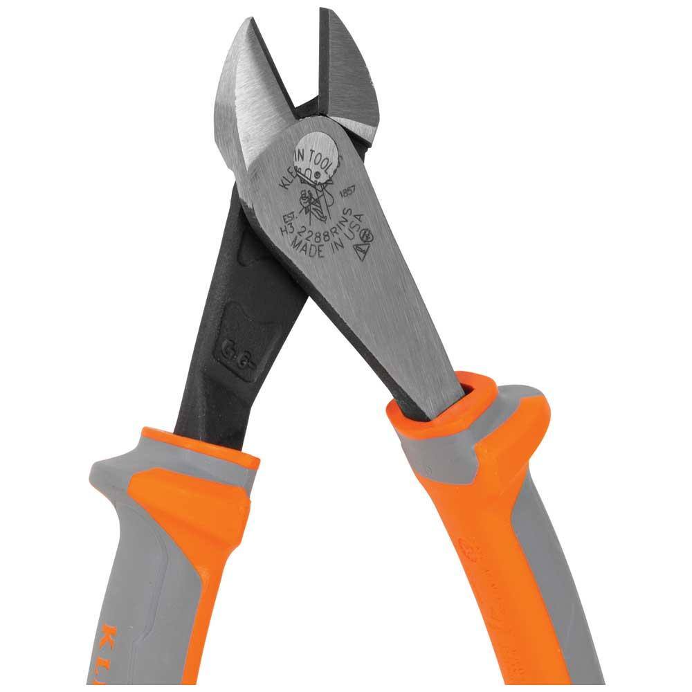 Klein Tools 8 in. Diagonal Cutting Pliers Insulated High Leverage 2288RINSSEN