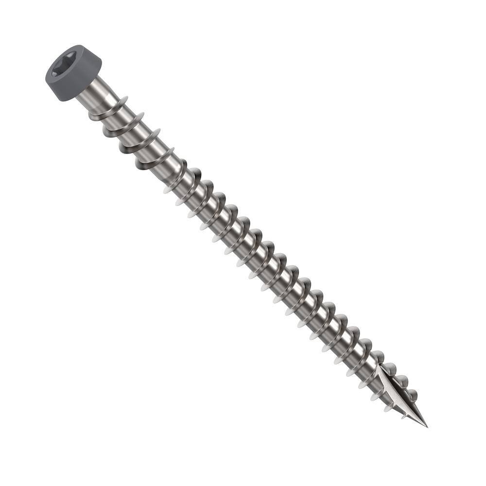 CAMO #10 2-12 in. 316 Dark Gray Premium Star Drive Flat Undercut Screws Stainless Steel Composite (350-Count) 0367158GS