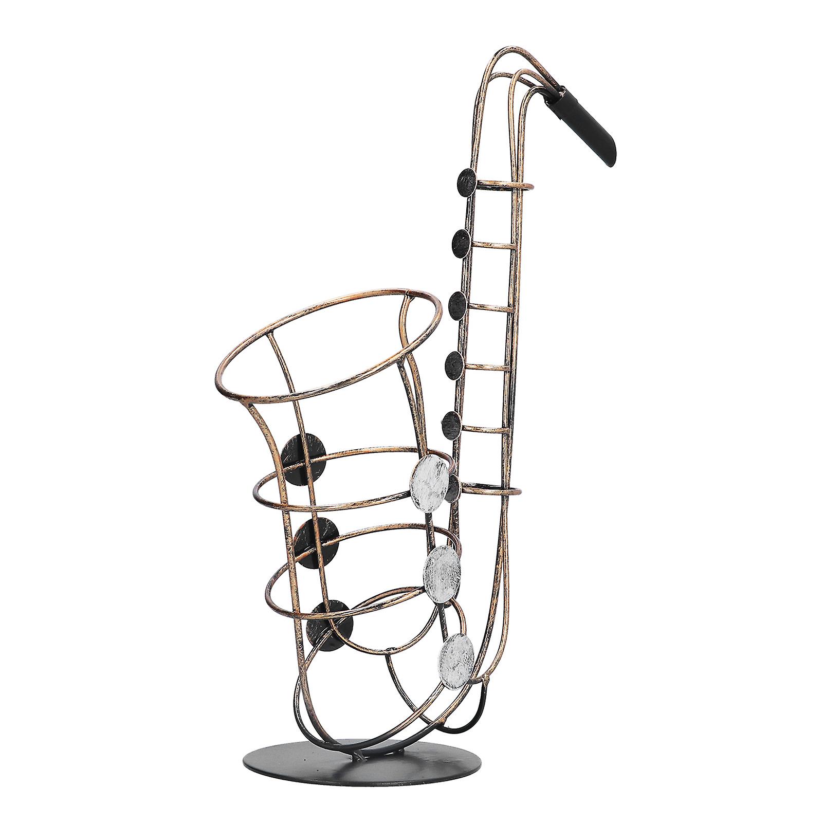 Wine Bottle Holder Metal Figurines Saxophone Practical Crafts Home Decoration Accessories