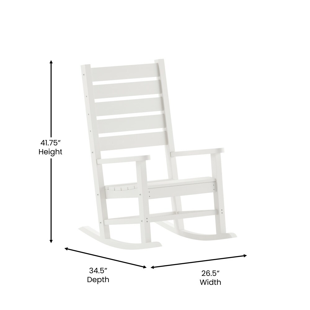 Set of 2 Classic Commercial Grade Outdoor  Weather Rocking Chairs