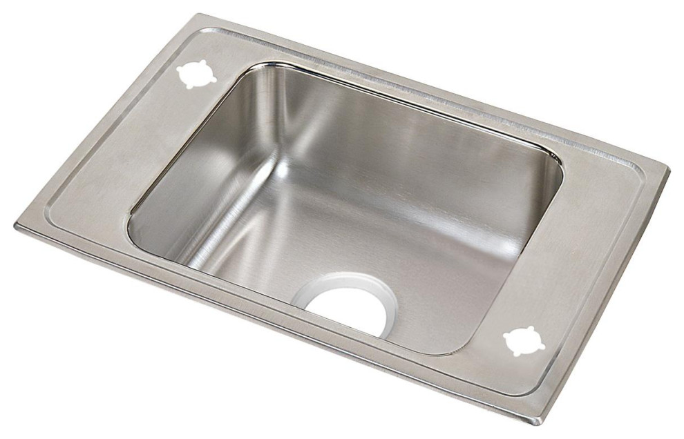 DRKR31192FRM Lustertone Classic Stainless Steel 31 quotDrop in Classroom Sink   Contemporary   Utility Sinks   by Buildcom  Houzz