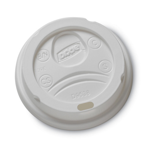 Dixie Drink-Thru Lid， Fits 8oz Hot Drink Cups， Fits 8 oz Cups， White， 1，000/Carton (9538DX)