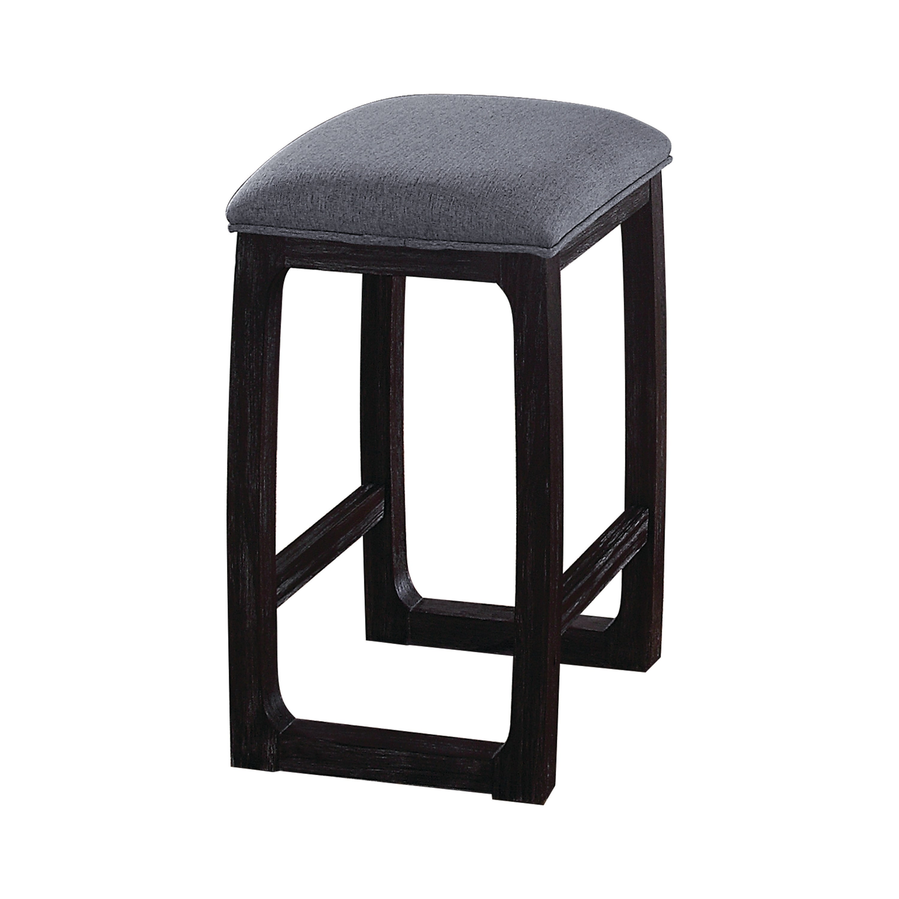 ACME Razo Counter Height Stool (1Pc) in Fabric and Weathered Espresso