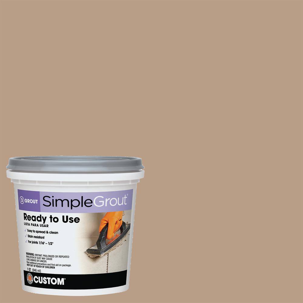 Custom Building Products SimpleGrout #380 Haystack 1 qt. Pre-Mixed Grout PMG380QT