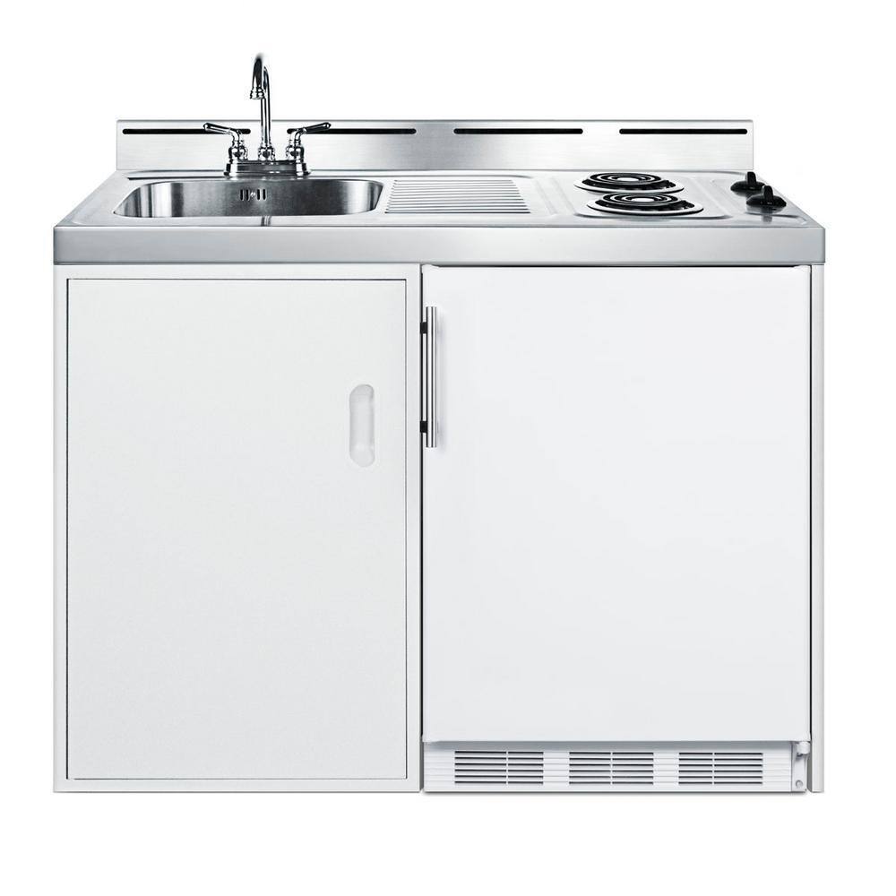 Summit Appliance 48 in. Compact Kitchen in White C48ELPUMP