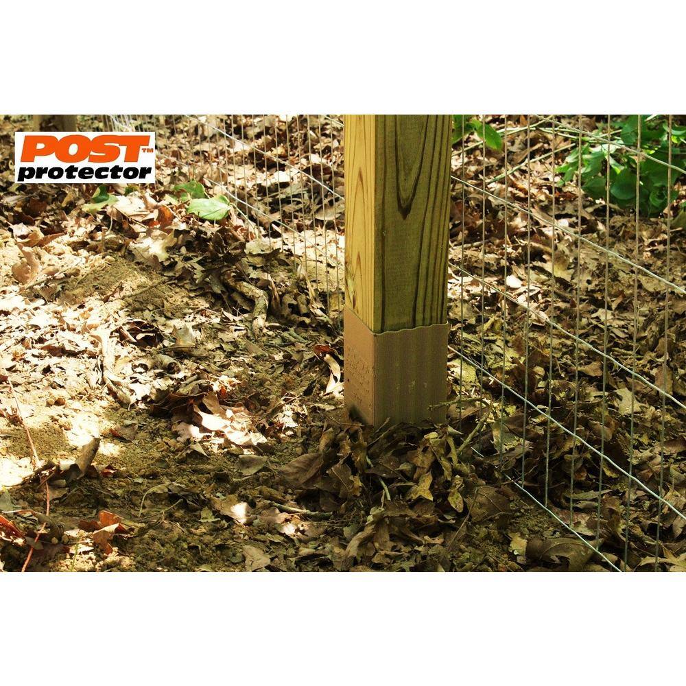 Post Protector 4 in. x 4 in. x 30 in. In-Ground HDPE Fence Post Decay Protection 4430