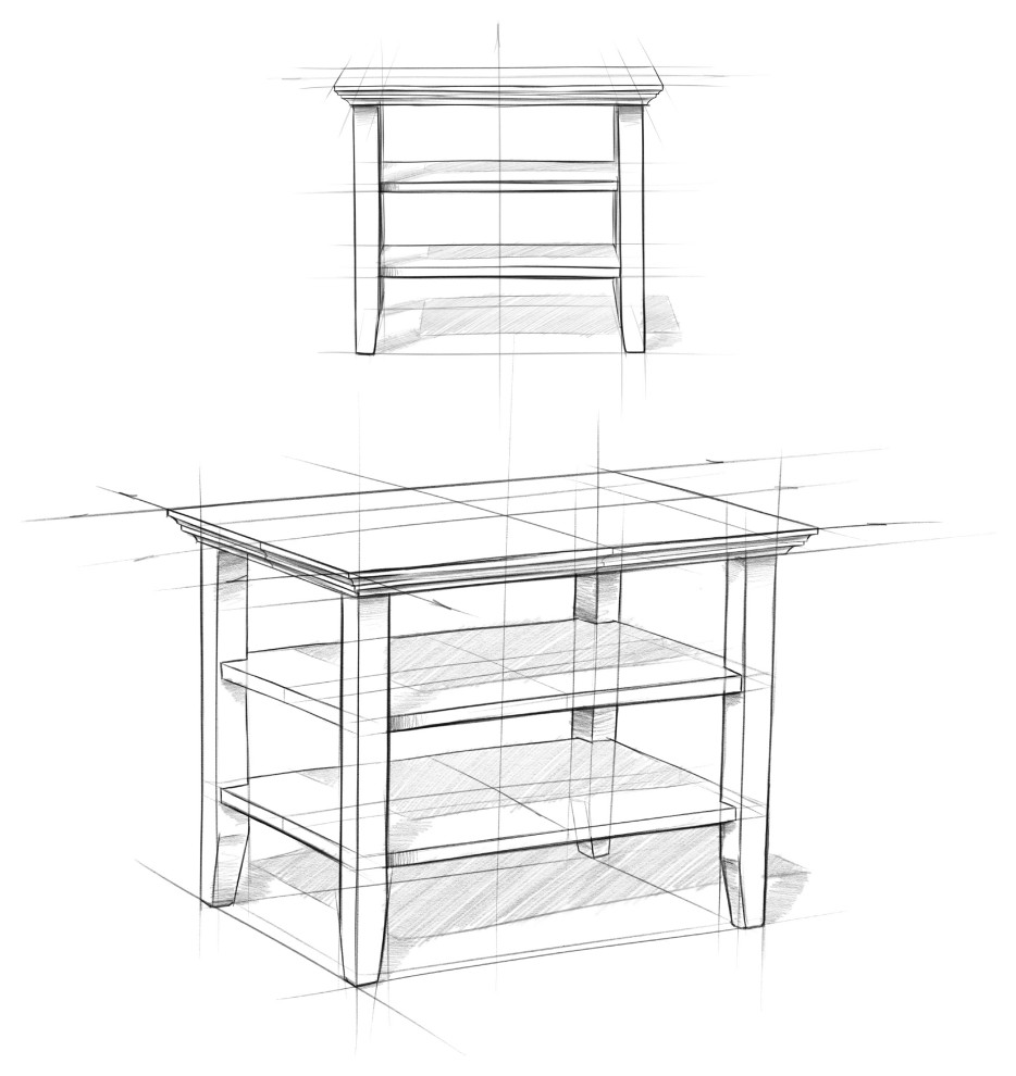 Acadian Solid Wood 14 quotRustic Narrow Side Table   Transitional   Side Tables And End Tables   by Simpli Home Ltd.  Houzz