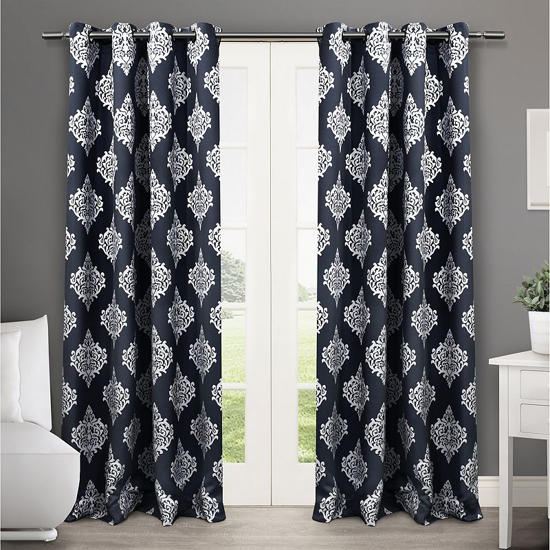 Exclusive Home 2-pack Medallion Blackout Window Curtains