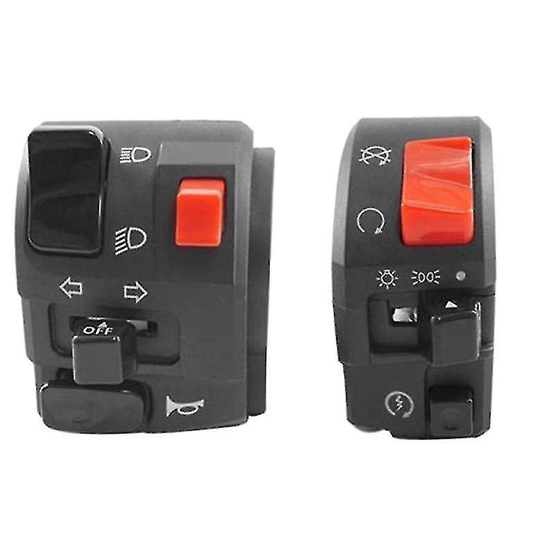 22mm Motorcycle Handlebar Control Switches Left Right For Horn Button Turn Signal Electric Fog Lamp