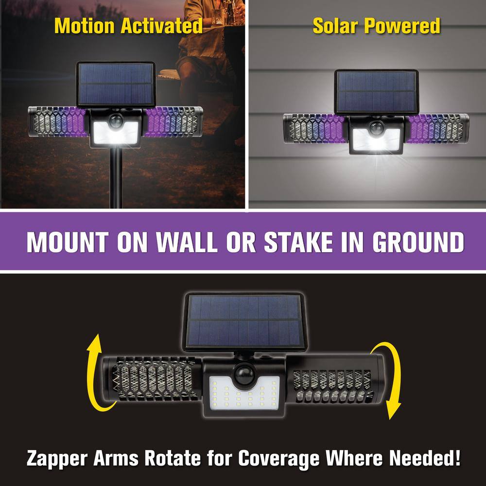 Bell + Howell 1200-Volt Solar Monster Zapper 2-in-1 Electric Flood Light Mosquito Zapper 8578