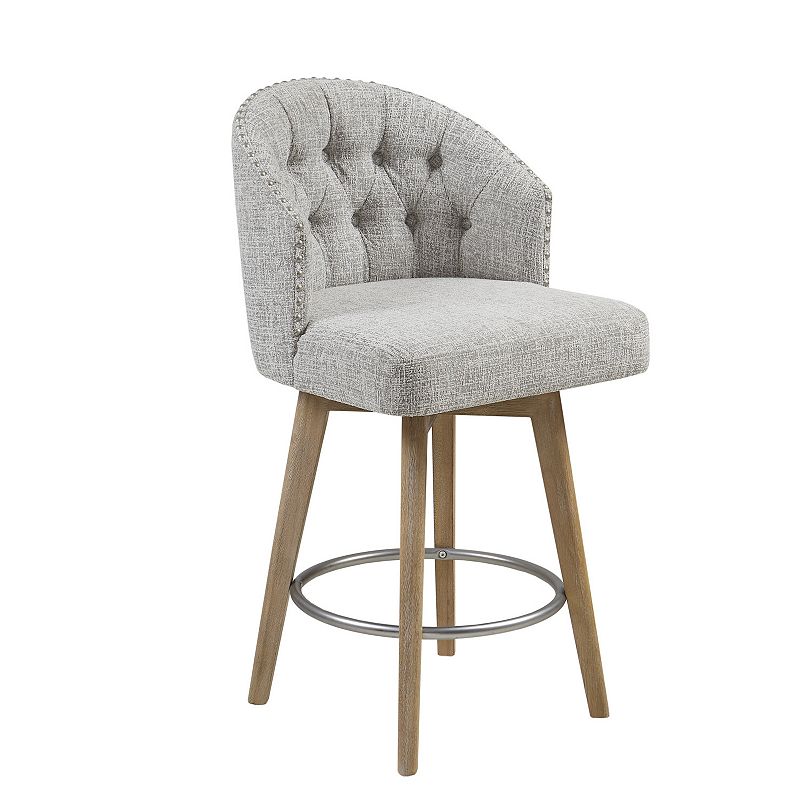 Madison Park Boyle 26-in. Upholstered 360 Degree Swivel Counter Stool