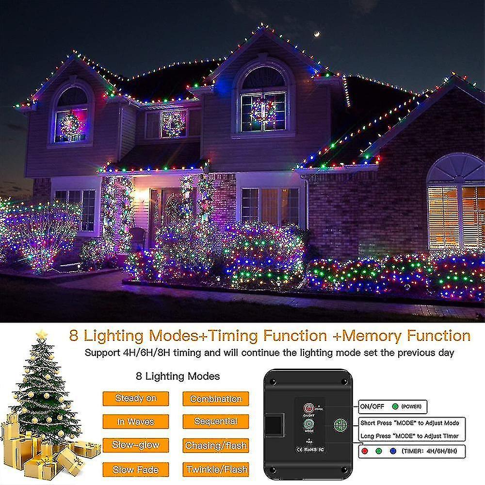 Usb Plug-in Fairy Lights With Remote Control，33 Feet 100 Leds， Blinking Lights For Christmas Bedroom