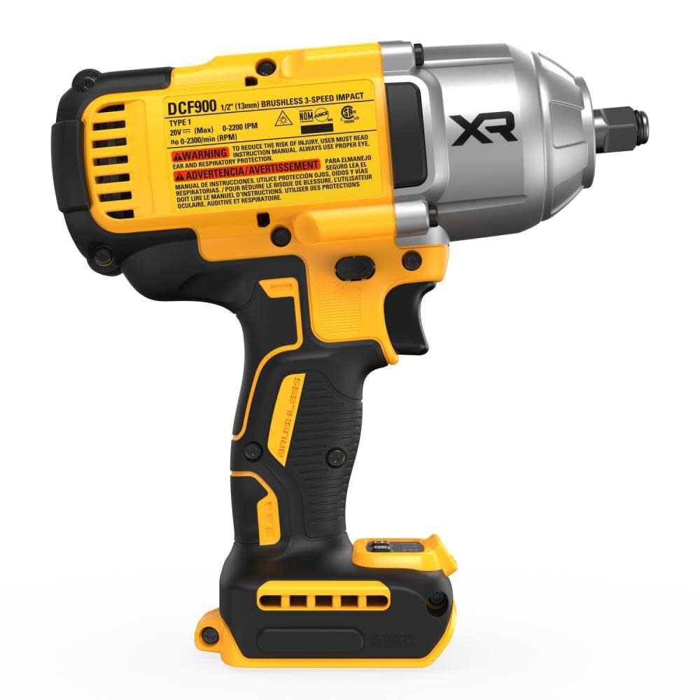 DEWALT 20V MAX XR 1/2" Impact Wrench with Hog Ring Anvil Bare Tool DCF900B from DEWALT