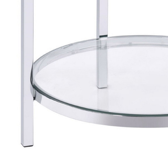 Benjara BM250265 End Table with Round Faux Marble ...