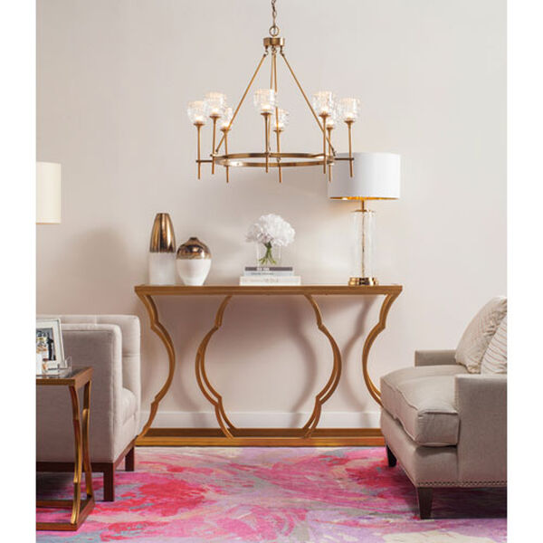 Monroe Antique Gold Leaf Console