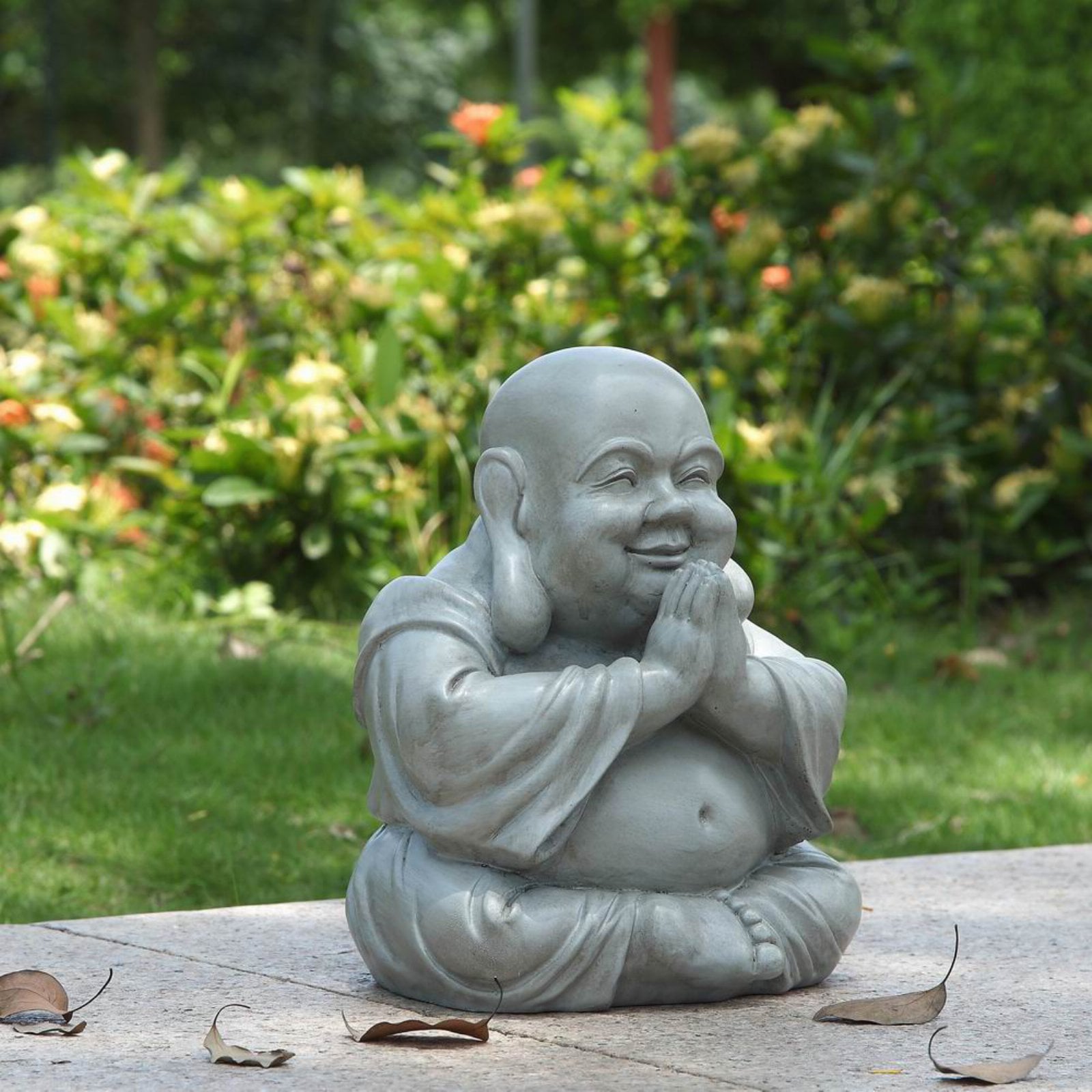 Hi-Line Gift Ltd. Sitting and Praying Buddha Garden Statue