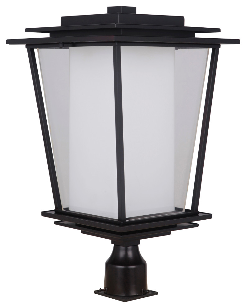 Neyland Outdoor Post Mount In Oiled Bronze (ZA1415 OBO)   Transitional   Post Lights   by Lighting New York  Houzz