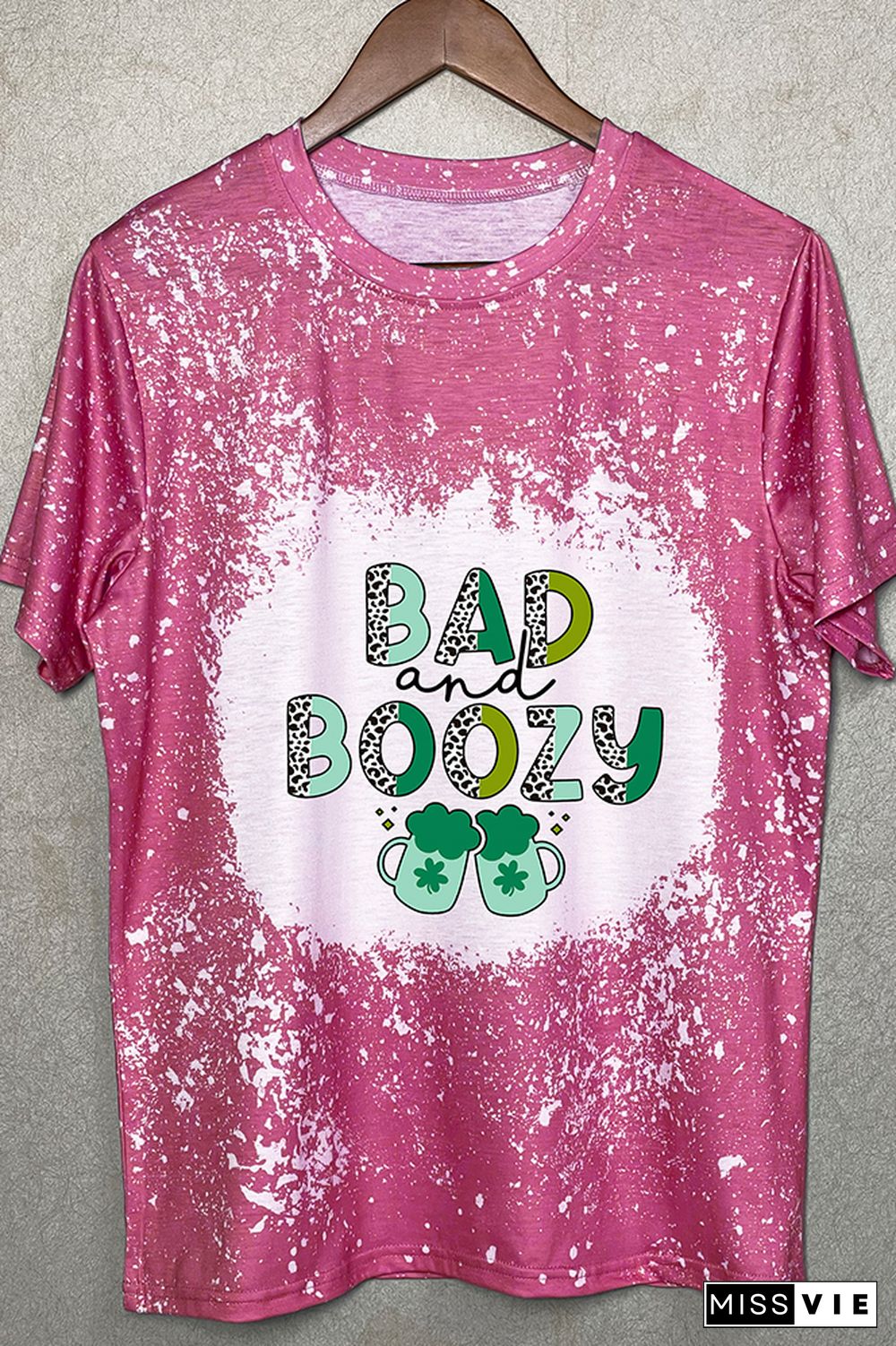 Bad and Boozy - St Patricks Day Graphic Tee Wholesale