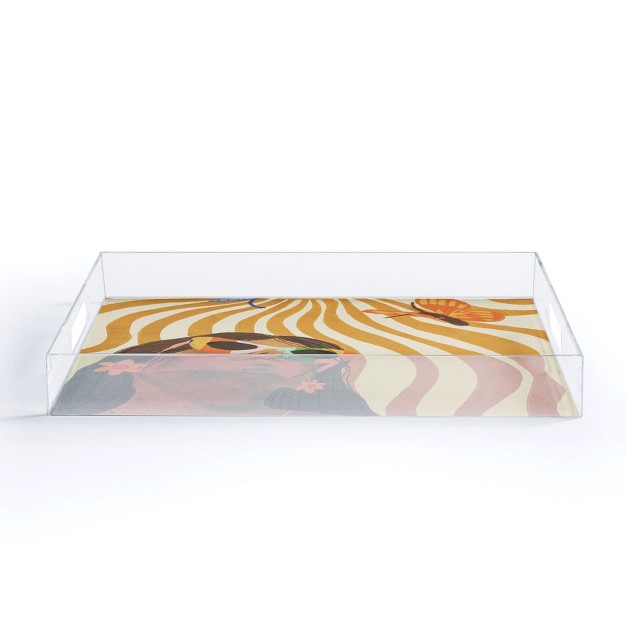 Gigi Rosado Sun Woman Acrylic Tray Deny Designs