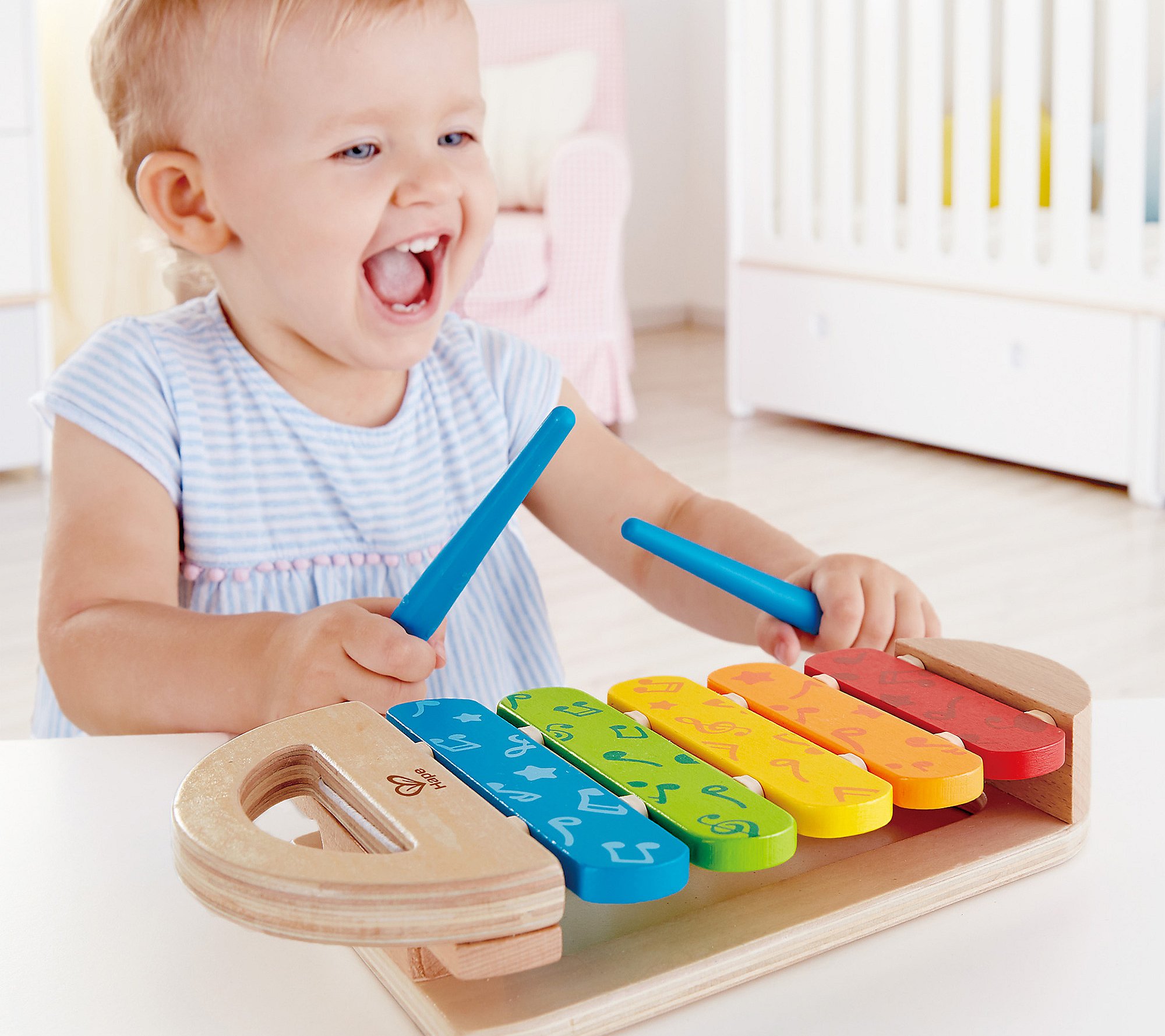 Hape Wooden Rainbow Toy Xylophone