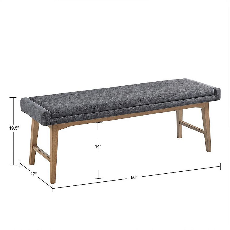 INK+IVY April Mid-Century Modern Upholstered Bench