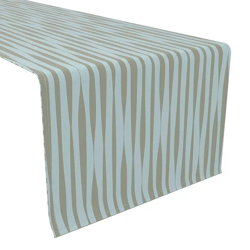 Table Runner， 100% Polyester， 12x72， Ripply Stripes