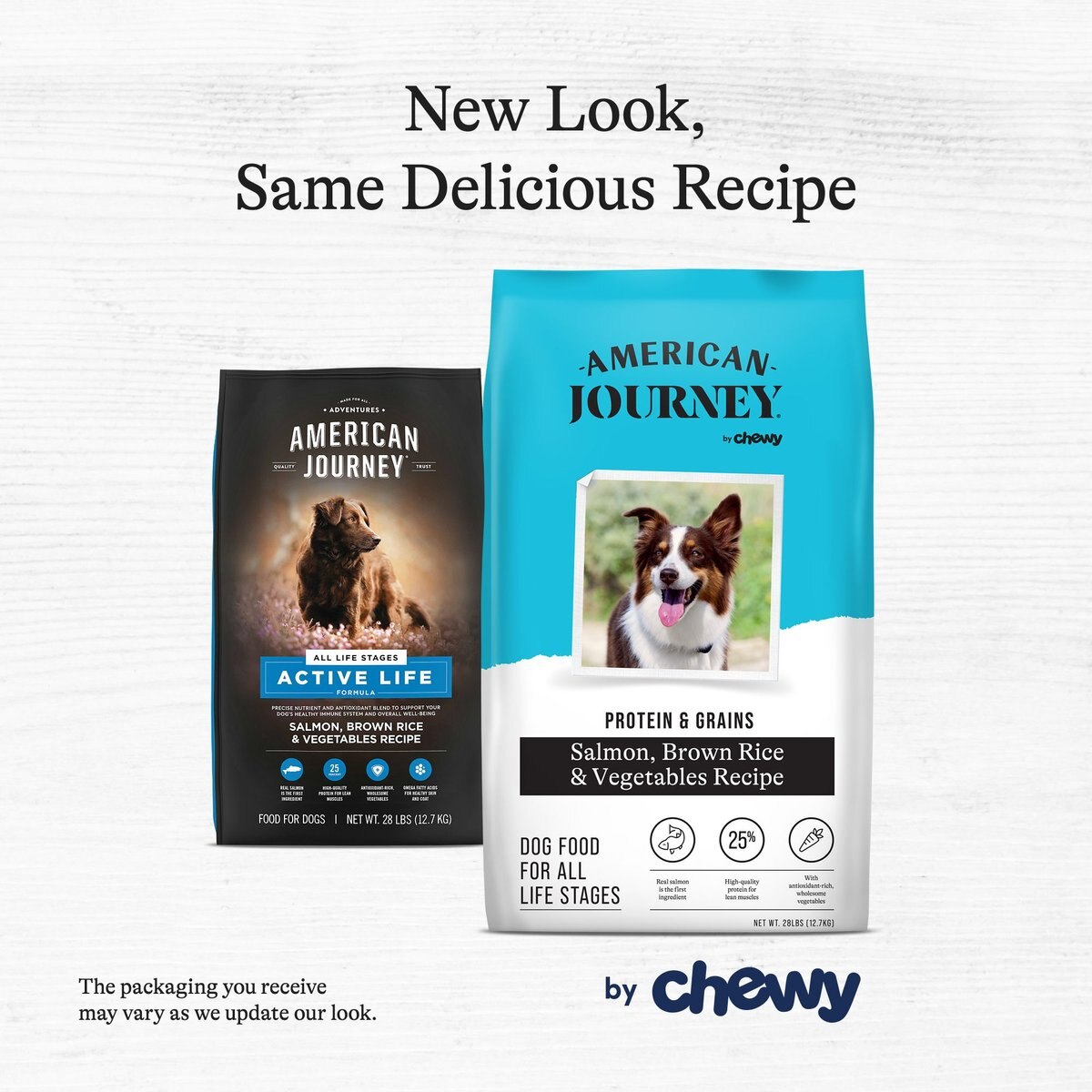 American Journey Protein and Grains Salmon， Brown Rice and Vegetables Recipe Dry Dog Food