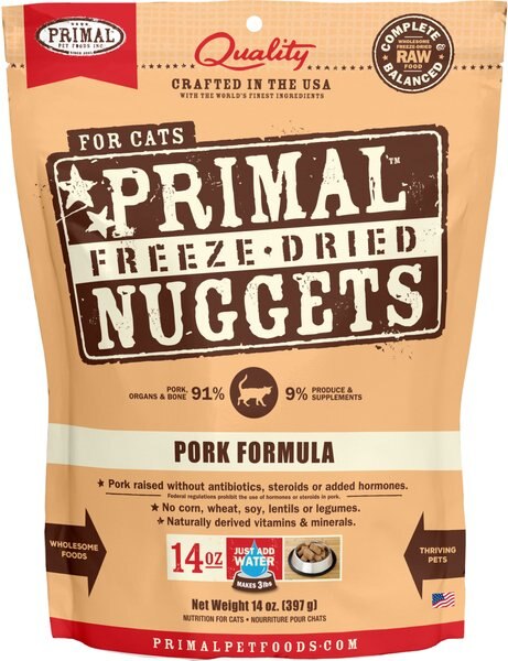 Primal Pork Formula Nuggets Grain-Free Raw Freeze-Dried Cat Food