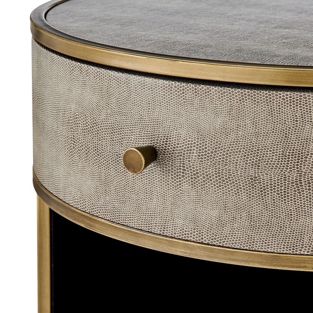 Loretta Faux Shagreen Side/ End Table