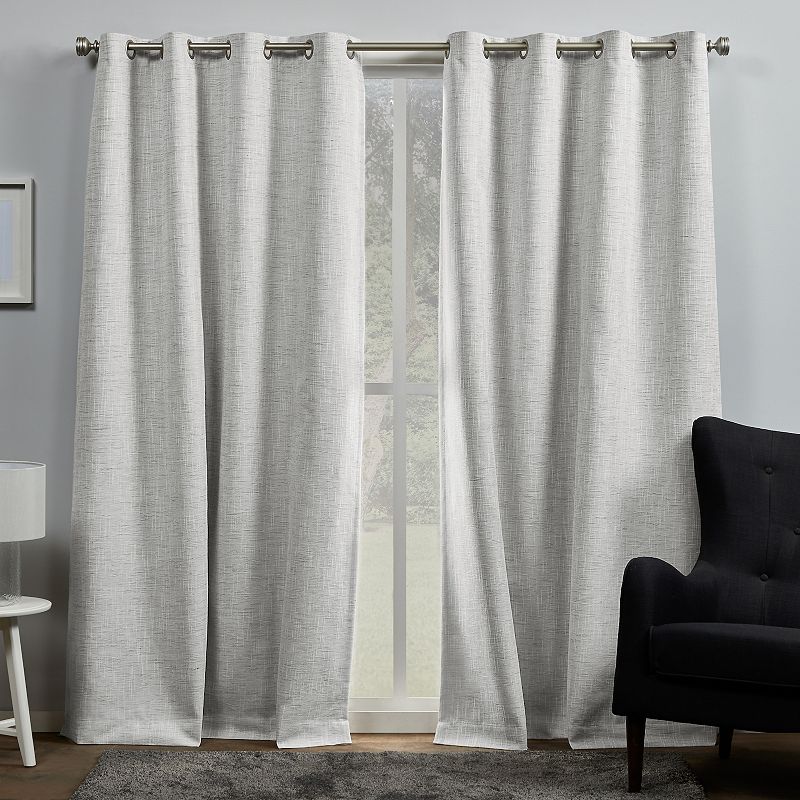 Exclusive Home 2-pack Burke 100% Blackout Grommet Top Window Curtains