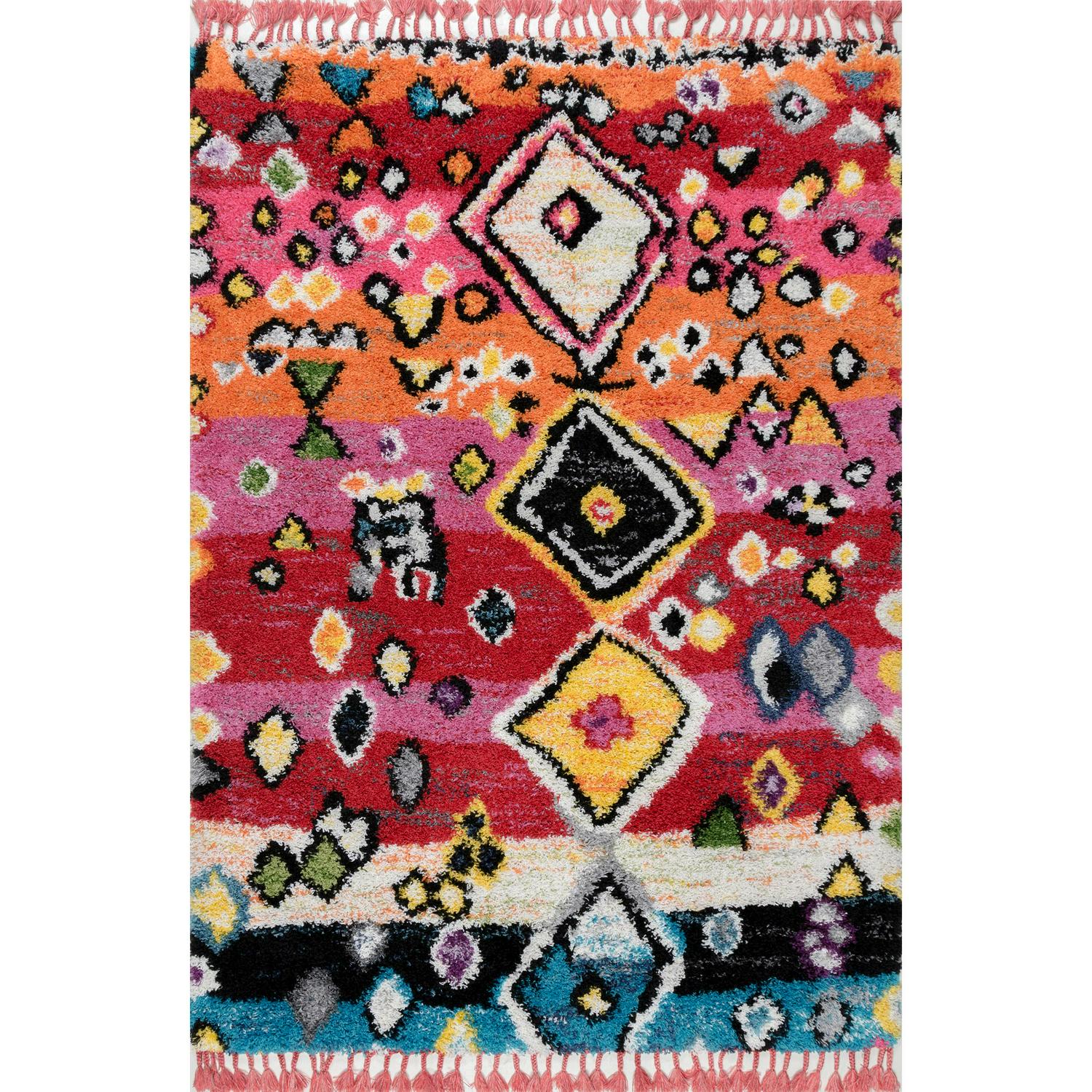 nuLOOM Alane Moroccan Shag Area Rug， 5and#8242; 3 x 7and#8242; 6 ， Multi