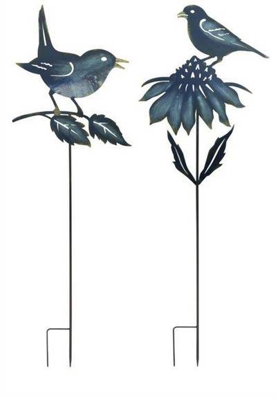 Melrose 82277DS Bird Garden Stake (Set of 2) 45H ...