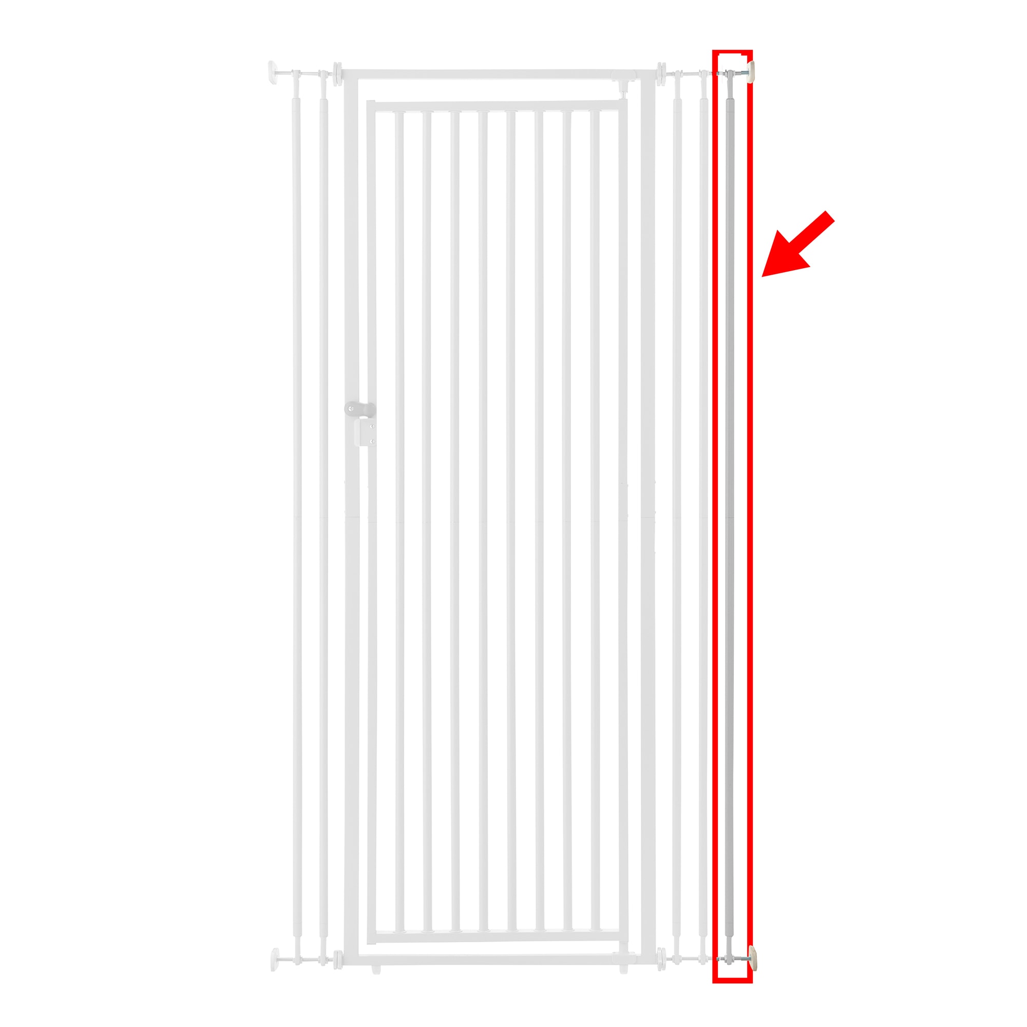 Richell White Cat Safety Gate Extra Bar， 0.7