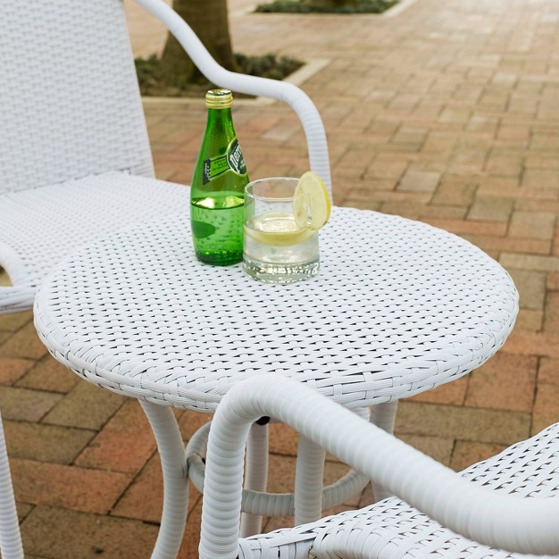 Palm Harbor 3pc Outdoor Wicker Seating Set White Crosley