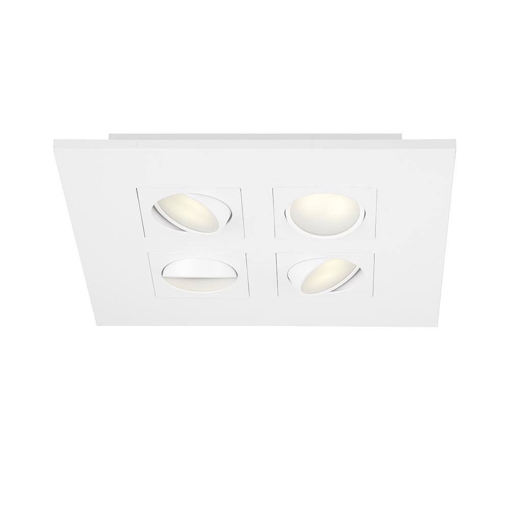 Hampton Bay Galway 9.2-Watt White Integrated LED Flush Mount 27992-HBU