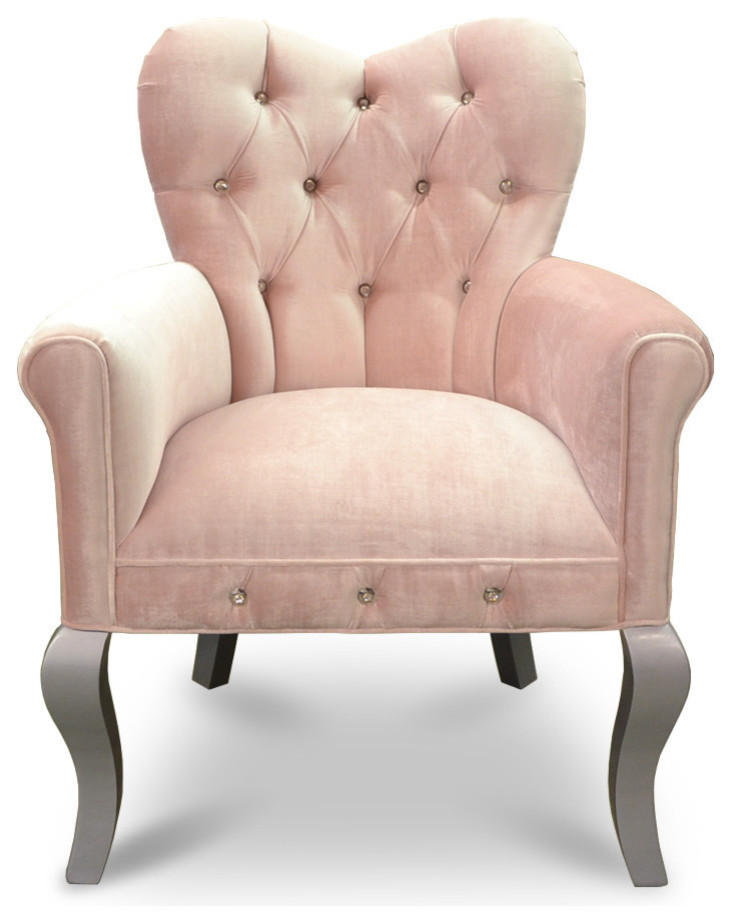 Amour Blush Accent Chair   Contemporary   Armchairs And Accent Chairs   by Haute House  Houzz