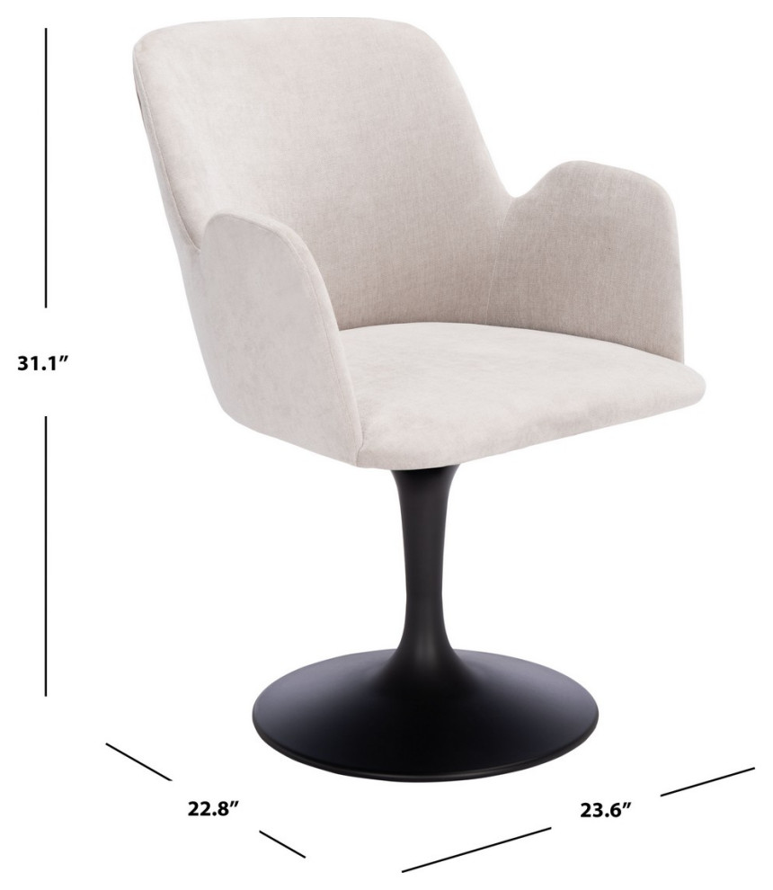 Safavieh Couture Cherith Pedastal Dining Chair   Midcentury   Dining Chairs   by Safavieh  Houzz