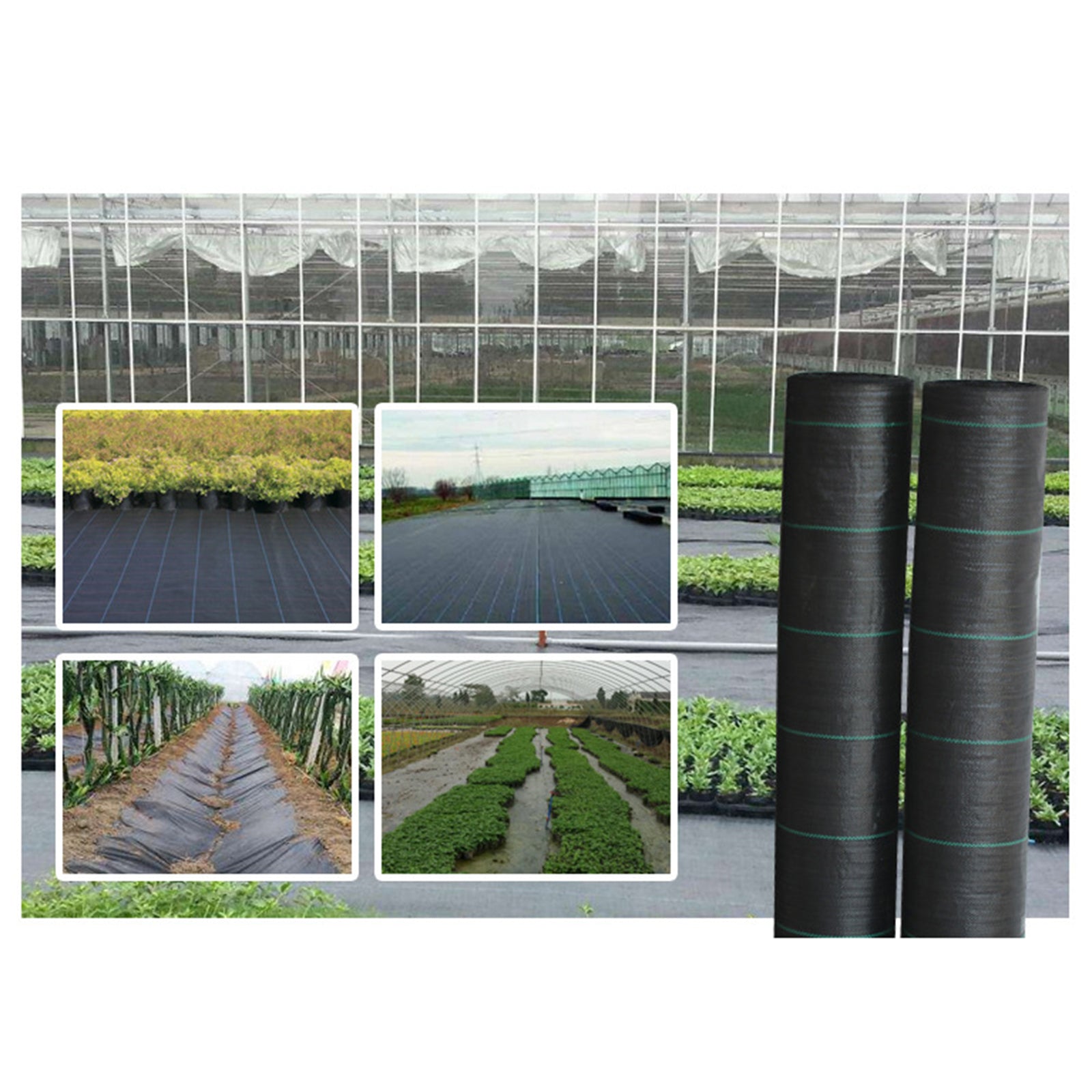 BToBackyard Plastic Mulch Ground Cover Weed Film Woven Grass Cloth Fabric Weave PP Black Garden Landscape Breathable Sheet Mat