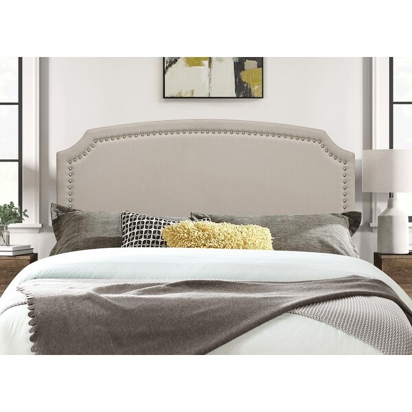 Cora Upholstered Clipped-corner Headboard w/ Nailhead Trim - - 33093745