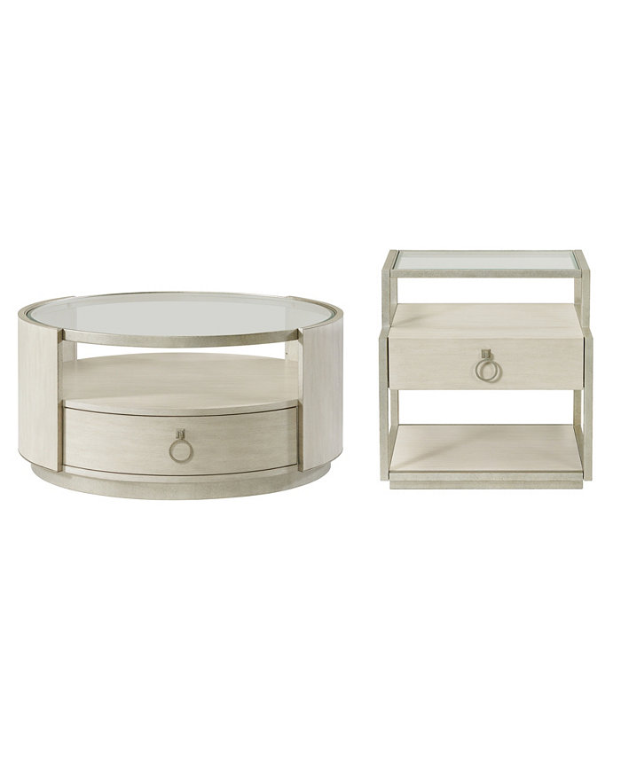 Furniture Maisie Round Cocktail Table and End Table Set