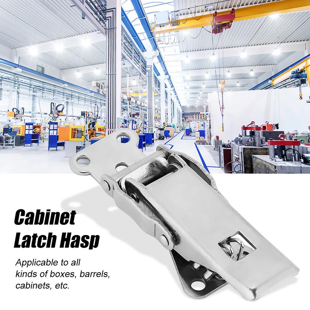 Stainless Steel Hardware Cabinet Case Spring Loaded Latch Catch Toggle Hasp