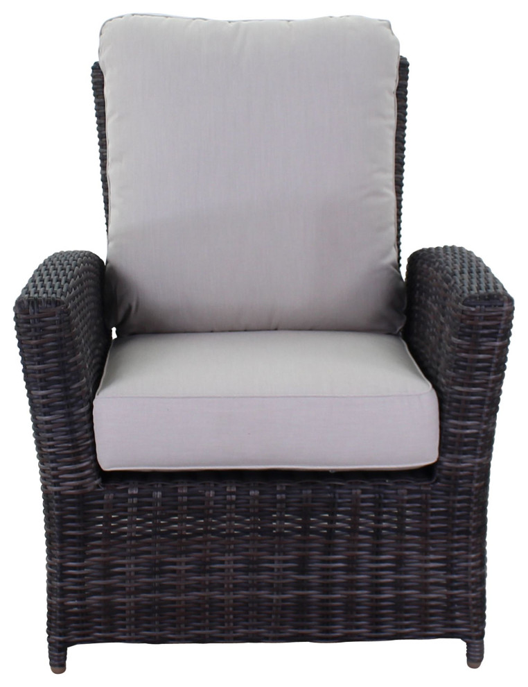 Courtyard Casual Chelshire Recline Club Chair With Cushion   Tropical   Dining Chairs   by Courtyard Casual  Houzz