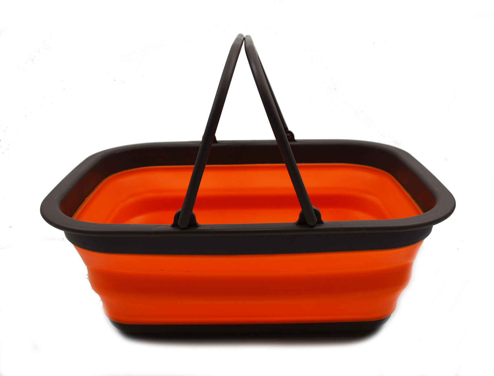 SAMMART SAMMART 9.2L (2.37Gallon) Collapsible Tub with Handle - Portable Outdoor Picnic Basket / Crater - Foldable Shopping Bag - Space Saving Storage Container