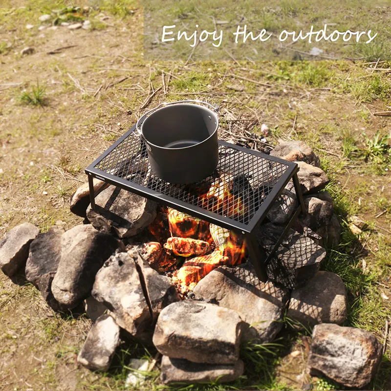 Deluxefit Portable Outdoor Camping Folding BBQ Campfire Grill Stove