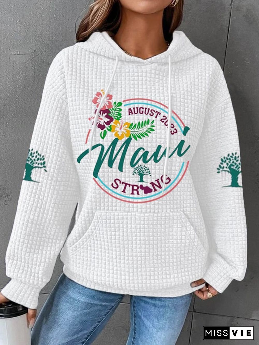 Women's Maui Strong Print Long Sleeve Hoodie